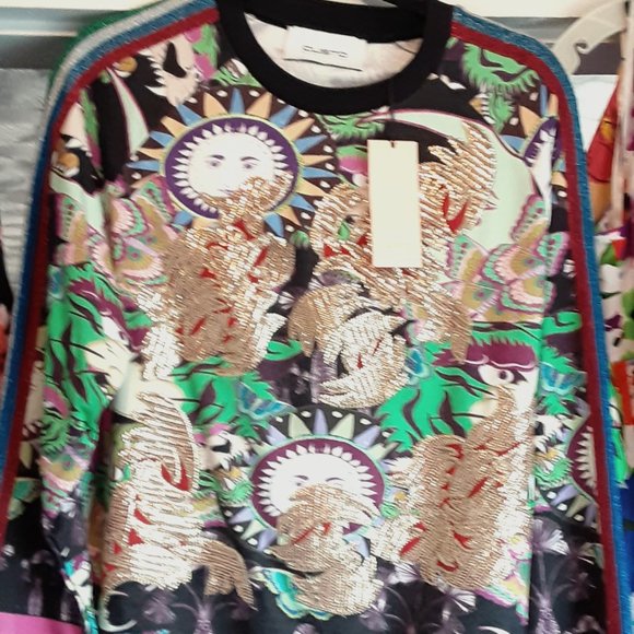 CUSTO BARCELONA JUMPER MOON BEAMS AND GALATIC FABULOUS TOP WOMANS MEDIUM